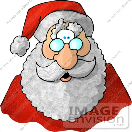 #17463 Santa’s Face Clipart by DJArt