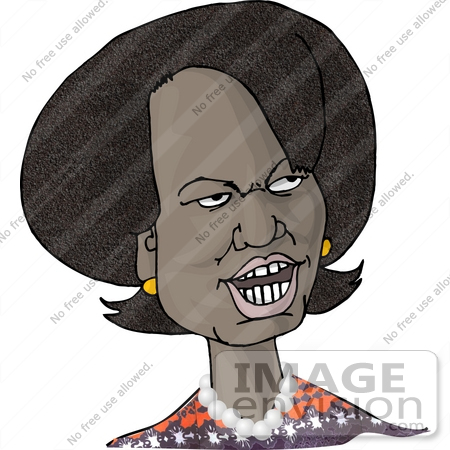 #17482 Condoleezza Rice Caricature Clipart by DJArt