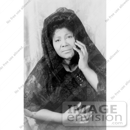 #17623 Picture of Gospel Singer, Mahalia Jackson, Touching Her Face by JVPD