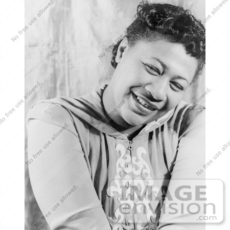 #17631 Stock Photography of the Beautiful Jazz Singer, Ella Fitzgerald, Lady Ella, First Lady of Song, Smiling Bashfully by JVPD