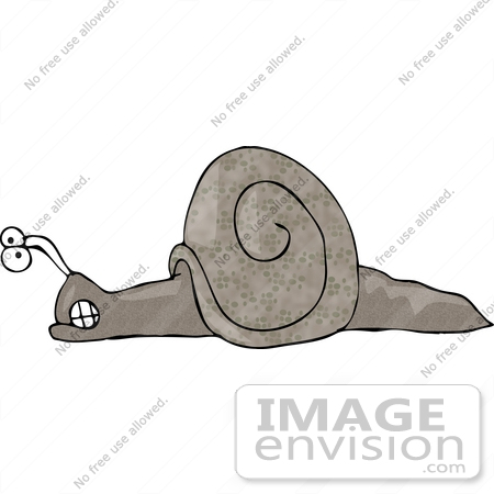 #17669 Angry Snail Clenching its Jaw Clipart by DJArt