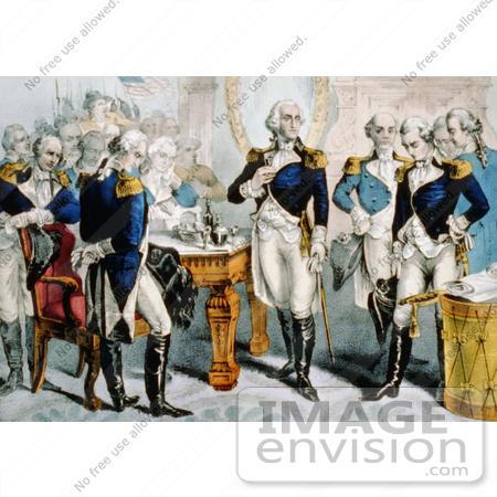 #1767 Washington Taking Leave of the Officers of his Army by JVPD