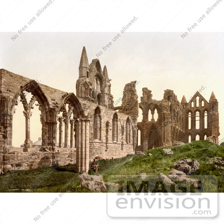 #17784 Photo of the Ruins of Whitby Abbey in Yorkshire, England by JVPD