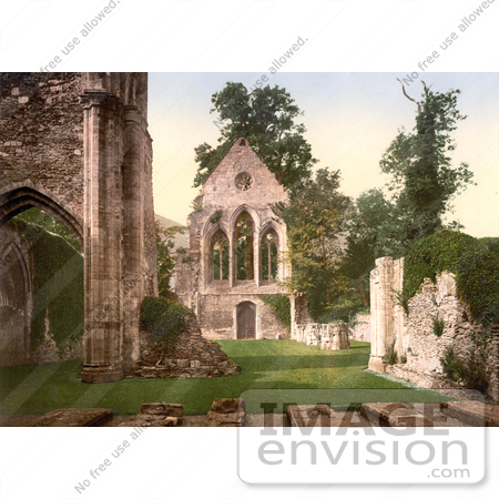 #17791 Photo of the Interior Ruins of Valle Crucis Abbey in Llangollen, Wales by JVPD