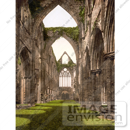 #17796 Photo of the Interior Ruins of Tintern Abbey Looking West, England by JVPD