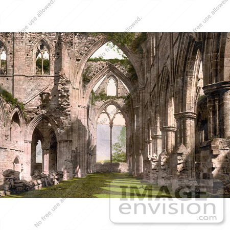 #17804 Photo of the Interior Ruins of Tintern Abbey Looking East, England by JVPD