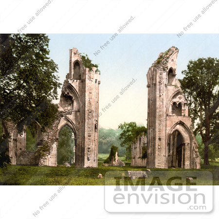 #17805 Photo of the Ruins of Glastonbury Abbey in Glastonbury, Somerset, England by JVPD