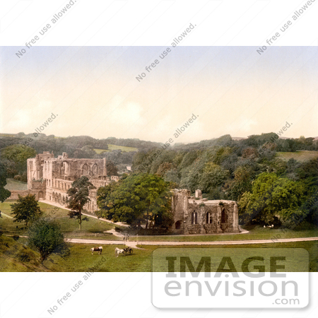 #17808 Photo of the Ruins of Furness Abbey (St Mary of Furness) in front of the Fountains Abbey Cumbria, England by JVPD