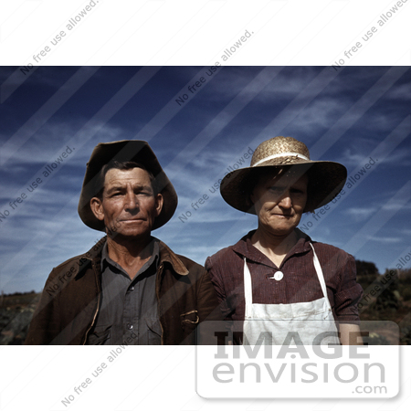 #17870 Photo of a Homesteader Couple in Pie Town, New Mexico, 1940 by JVPD