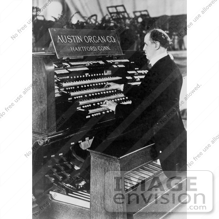 #1793 Picture of a Blind Man Playing an Organ in 1926 by JVPD