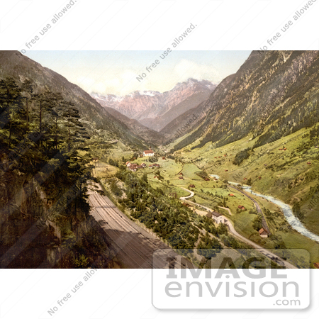 #17961 Picture of Three Tracks of the St. Gotthard Railway, Wassen, Switzerland by JVPD