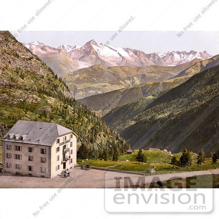 #18009 Picture of Hotel Bellevue on a Hilltop, Simplon Pass, Valais, Switzerland by JVPD