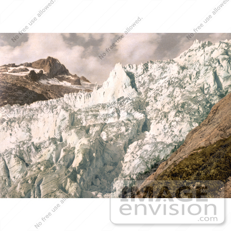 #18018 Picture of the Jagged Surface of the Rhone Glacier, Valais, Swiss Alps, Switzerland by JVPD