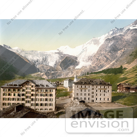 #18025 Picture of Hotels in the Saas Fee Village, Swiss Alps, Valais, Switzerland by JVPD
