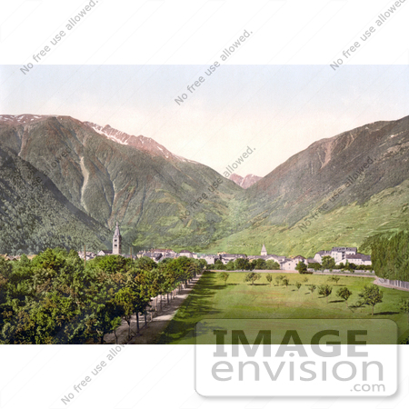 #18039 Picture of the Village of Martigny and Forclaz Pass, Valais, Switzerland by JVPD