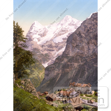 #18045 Picture of Hotel des Alps in the Village of Murren, Bernese Oberland, Switzerland by JVPD