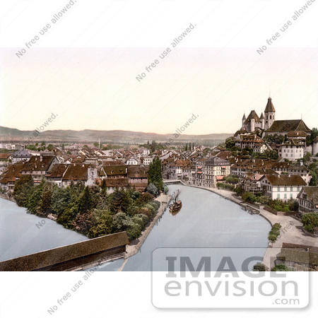#18046 Picture of the River Aare Flowing Through Thun, Bernese Oberland, Switzerland by JVPD