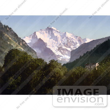 #18055 Picture of Jungfrau Mountain in the Swiss Alps, Bernese Oberland, Switzerland by JVPD