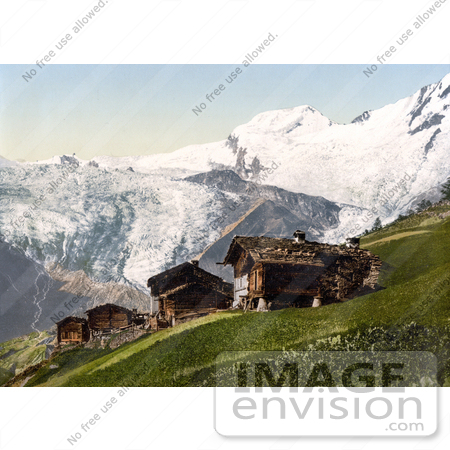 #18063 Picture of the Village of Saas Fee, Valais, Switzerland by JVPD
