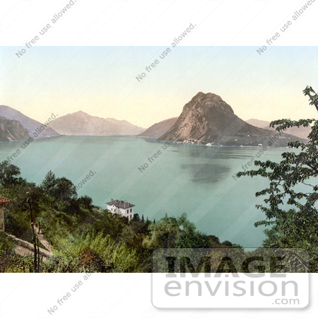 #18071 Picture of Lugano and Monte San Salvatore by JVPD
