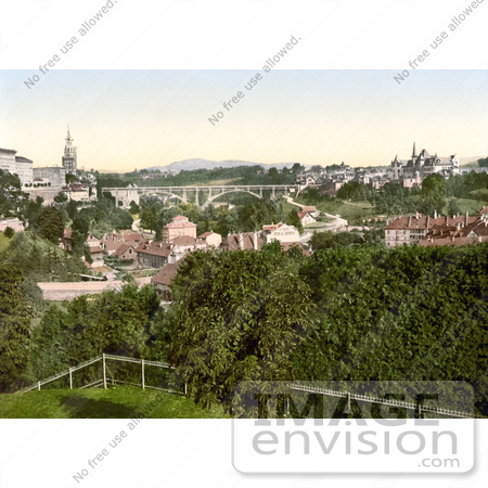 #18079 Picture of Kirchenfeld Bridge With Kirchenfeld in the City of Berne, Switzerland by JVPD