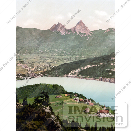 #18139 Photo of Seelisberg, Kanzeli, and Brunnen on Lake Lucerne, Switzerland by JVPD