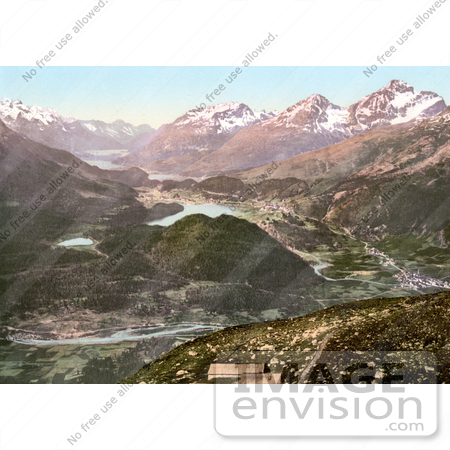 #18164 Photo of Lakes, Rivers and Villages in the Valley of the Upper Engadine, Grisons, Switzerland by JVPD