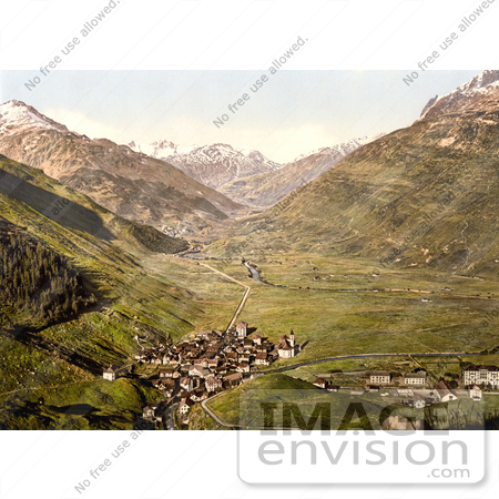 #18165 Photo of the Village of Andermatt, Ursern Valley, Uri, Switzerland by JVPD