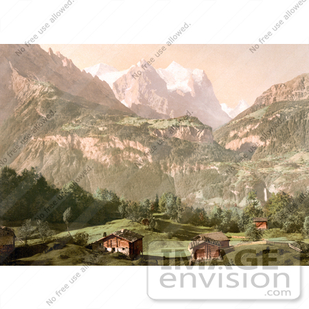 #18169 Photo of Wellhorn and Wetterhorn Mountains, Bernese Alps, Bernese Oberland, Switzerland by JVPD