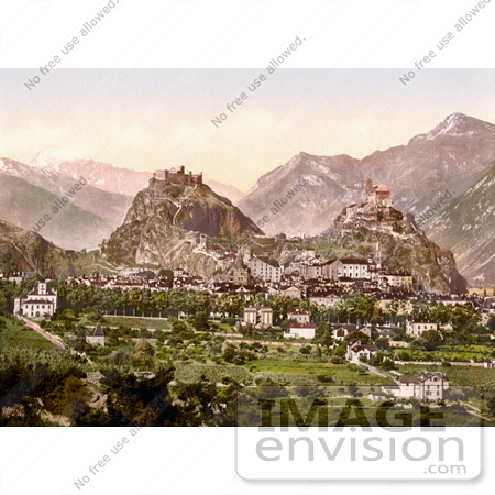 #18179 Photo of Tourbillon Castle and Basilique de Valere in the City of Sion, Valais, Switzerland by JVPD