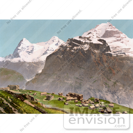 #18184 Photo of a Mountain Village of Murren in the Swiss Alps, Bernese Oberland, Switzerland by JVPD