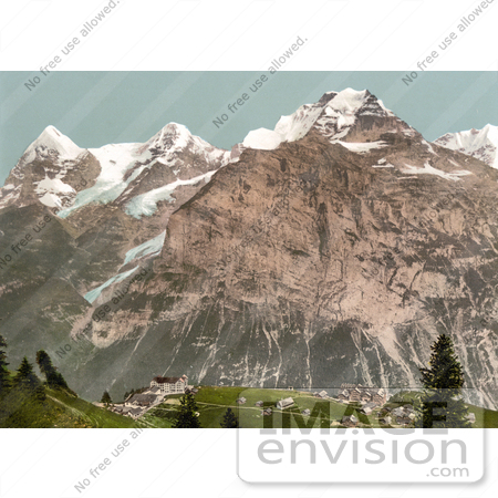 #18203 Photo of the Mountain Village of Murren in the Swiss Alps, Bernese Oberland, Switzerland by JVPD