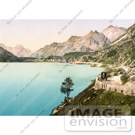#18204 Photo of the Village of Maloja on Lake Sils, Upper Engadine, Grisons, Switzerland by JVPD