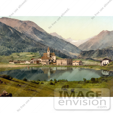 #18209 Photo of the Waterfront Village in Tarasp, Fontana, Lower Engadine, Grisons, Switzerland by JVPD