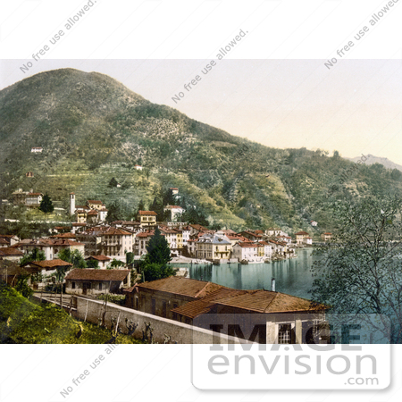 #18219 Photo of the Village of Ponte Tresa in Lugano on Lake Lugano, Ticino, Tessin, Switzerland by JVPD