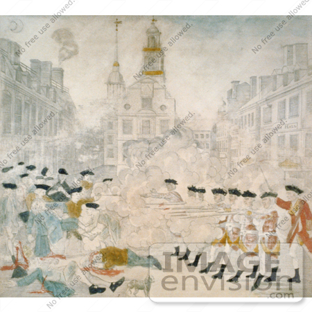 #1824 The Bloody Massacre, 1770, King Street, Boston by JVPD