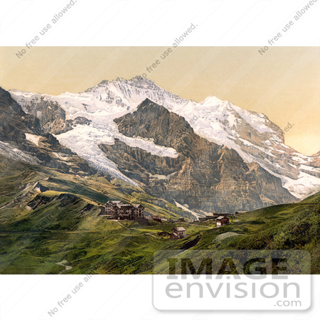 #18250 Photo of Hotel Jungfrau in Murren, Silberhorn and Jungfrau mountains, Scheidegg, Bernese Oberland, Switzerland by JVPD