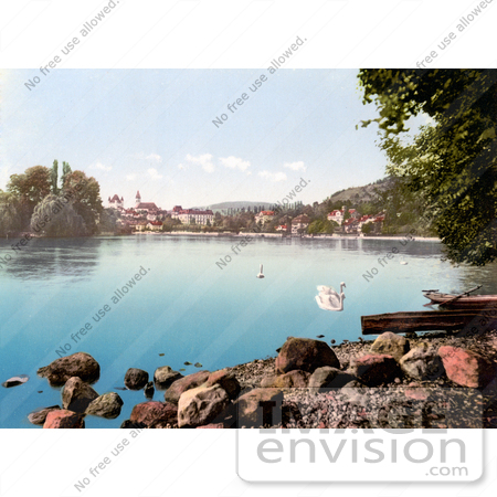 #18258 Photo of the Village of Thun on Lake Thun, Berne, Bernese Oberland, Switzerland by JVPD