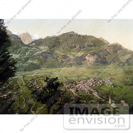 #18260 Photo of the Village of Meiringen in Oberhasli, Berne, Bernese Oberland, Switzerland by JVPD