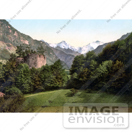 #18272 Photo of the Ruins of Unspunnen Castle, Wilderswil, Interlaken, Bernese Oberland, Switzerland by JVPD