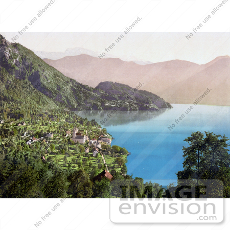 #18309 Photo of the Village of Vitznau on Lake Lucerne, Switzerland by JVPD