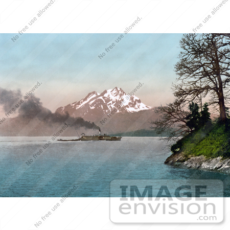 #18330 Photo of a Steam Boat on the Urnersee Part of Lake Lucerne, Switzerland by JVPD