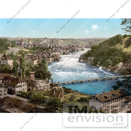 #18337 Photo of Fortified Munot and the Falls of the Rhine, Schaffhausen, Switzerland by JVPD