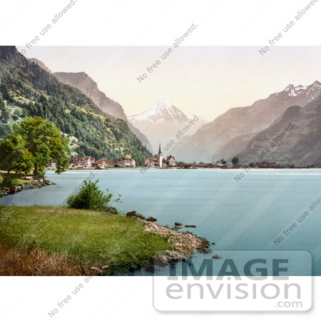 #18342 Photo of Fluelen on the Shore of Lake Lucerne, Uri, Switzerland by JVPD