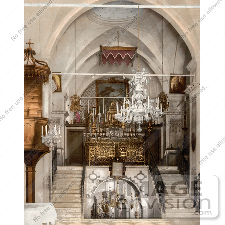 #18404 Photo of the Interior of the Church of the Annunciation, Nazareth, Israel by JVPD