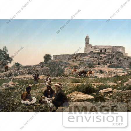 #18415 Photo of the Tomb of Samuel, Nebi-Samuel, Plain of Mizpah, Holy Land, Israel by JVPD