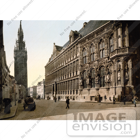 #18433 Photo of the Belfry Tower Near the Hotel de Ville, Ghent, Belgium by JVPD