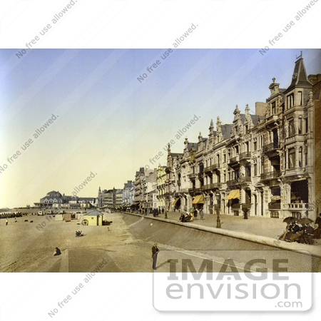 #18458 Photo of Pedestrians by the Kursaal Hotel, Ostend, Belgium by JVPD