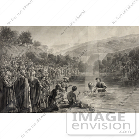 #18564 Photo of People Watching the Baptism of Christ by JVPD