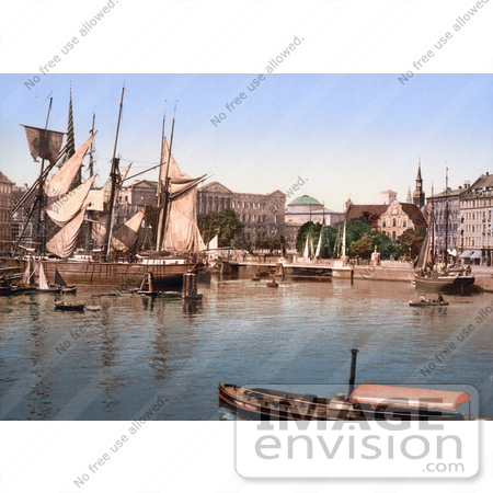 #18626 Photo of Ships in the Harbor, Copenhagen, Denmark by JVPD